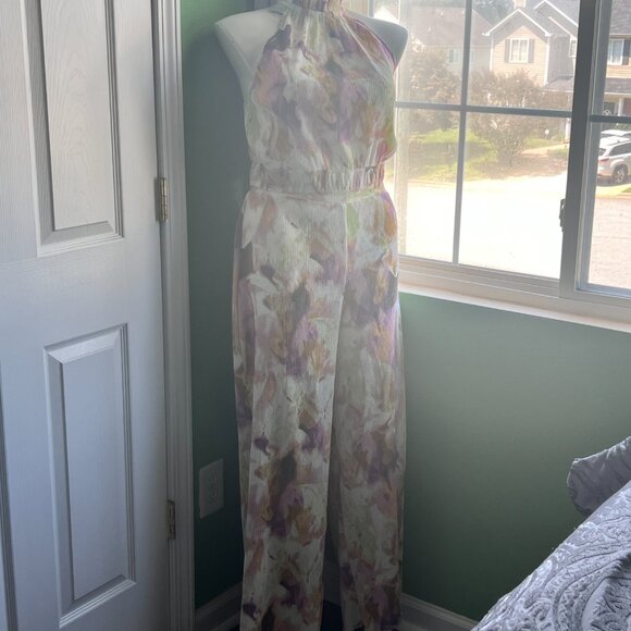 Watercolor Plisse Pant Set -Size 1X - Picture 3 of 7